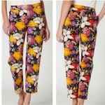 Anthropologie  Elevenses Bold Floral Trousers Pants Size‎ 10 Bohemian Boho Chic Photo 1