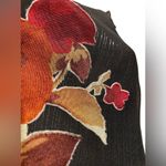 Delicates Vintage 90s Dark Floral Metallic Shimmer Shine Sleeveless Blouse Photo 5