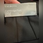 Talbots New Cambridge Pull On Pants Slacks Black Plus 18W Pockets Photo 4