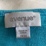 AVENUE plus Teal cold shoulder top sz 18/20 Blue Photo 5