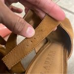 Ralph Lauren leather platform open tor sandals Size 9 Tan Pre Owned * READ* Photo 9
