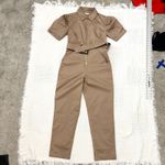 We Wore What small belted puff sleeve zip front jumpsuit P 2803 Photo 5