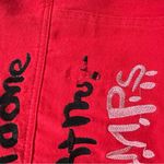 Vintage Y2K red distressed denim jacket Photo 6