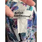 house dress floral pocket zip front purple pink green white Photo 9