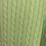 Ralph Lauren LAUREN  LIGHT GREEN CABLE KNIT PULLOVER PINK LOGO ON LEFT SIDE L/S Photo 3