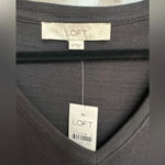 Loft Ann Taylor |  | Black 3/4 Length Sleeves Drop Ruffle Hem Dress Size XS NWT Photo 3