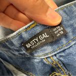 Nasty Gal  Mom Jeans Womens 14 Two Sides To Every Story 2 Tone Denim Blue Photo 8