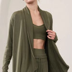 Athleta  Olive Green Pranayama Restore Wrap Cardigan Photo 0