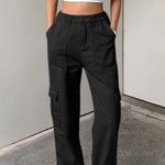 NEW Cargo Pants High Waisted Wide Leg Y2K Streetwear M Black Size M Photo 1