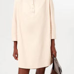 Pomander Place Polly Womens XS Beige 3/4 Sleeve Button Up Shirt Dress Tan Photo 0