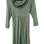 Michael Stars Green Cowl Neck Sweater Dress One Size Photo 0