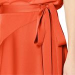 BCBG Maxazria Satin Maxi Wrap Skirt Poppy Red XXS size 2 Photo 1