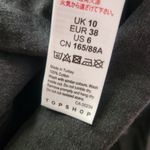 Topshop  Washed Black Denim Puff Long Sleeve Cropped Top Size 6 NWT Photo 6