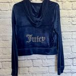 Juicy Couture 🔥 Bling OG Velour Iconic Tracksuit Hoodie Pants Atlantis Blue XL Photo 3