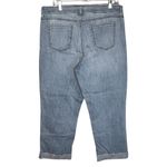 NYDJ Jeans Womens 16 Blue Light Wash Jenna Straight Ankle Rolled Raw Hem Casual Photo 1