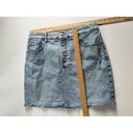 Old Navy High-Waisted Button-Fly Raw-Hem Jean Skirt Size 12 Brand Y2K Photo 5