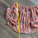 Billabong Floral Top Peach Boho Festival Rayon Shirt Bohemian Feminine Photo 8
