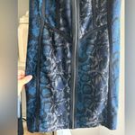 Material Girl snakeskin patterned zipper front blue and purple and black dress Photo 6
