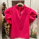 SheIn Privé Top High Neck Puffed Sleeve Plain Size M Photo 2