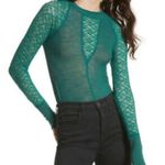 Free People NEW No Limits Lace Panel Layering Top Photo 3