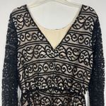 Storee Black Long Sleeve Lace Romper Size Large Photo 6