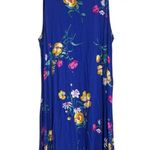Old Navy Blue Pink Floral Sleeveless Jersey Swing Dress Photo 2