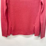 Elie Tahari Cashmere Wool Blend Sweater Size Small Coral Open Weave Photo 2
