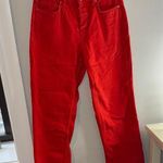 ZARA  Bold Scarlet Jeans Photo 0