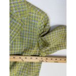 Sigrid Olsen  Y2K Womens Tweed Blazer Jacket Yellow Blue Plaid Size 4 Photo 0