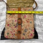 Patricia Nash Vtg Purse Leather Floral Buckle Front Crossbody Bag Boho Peasant Photo 7