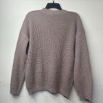 SheIn  Women’s Knit Sweater Size Large Lavender Pullover Chunky Waffle Knit Photo 5