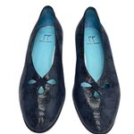 Thierry Rabotin Almond Toe Embossed Leather Pumps Steel Blue Size US 7 (EU 37.5) Photo 0