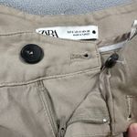 ZARA  Women Wide Leg Pants S 24x30 Beige Viscose Flowy Palazzo Trouser Tan Poor Photo 2