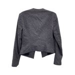 Banana Republic Blazer Jacket Size 2 Gray Charcoal Animal Print Leopard Photo 4