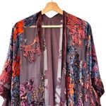 Paparazzi burnout velvet Floral Kimono Cardigan longline OS Photo 4