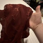 Gilligan O'Mallery Sheer Slip Dress Burnout Nightgown Red Sz S Small Photo 12