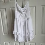 White Ruffled Mini Dress Size M Photo 1