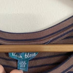 Fleur Bleue Striped T Shirt Maxi Dress Brown Size M Photo 7