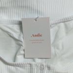 ANDIE NWT White Ribbed Knit Sleeveless Scoop Back Malibu One Piece Swimsuit XLT Photo 7