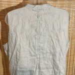 Saint Tropez West  Pale Mint Green or Sky Blue Tunic Length Sleeveless Top Large Photo 9