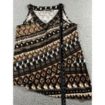 Ny Collection Ny‎ Collection Blouse Women Medium V Neck Asymmetrical Boho Southwestern Aztec Photo 3
