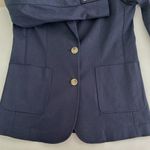 J. McLaughlin Ressie Cotton Linen Blend Blazer in Navy Size 4 Photo 3