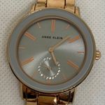Anne Klein women watch rose gold tone small second 35mm round quartz running Photo 2