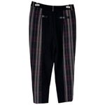 Disturbia Gambit Spliced Check Tapered Trousers size 8 NWT Black Purple Stripe Photo 8