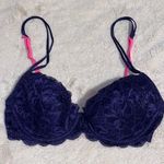 PINK - Victoria's Secret Pink by Victoria Secret Navy Blue Lace Bra Photo 0