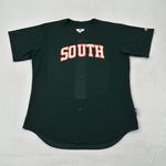 Majestic Cool Base Dark Green South Baseball Button Up Athletic Jersey Size L Photo 0