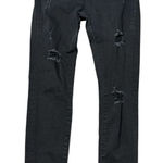 Simple Society  Womens Junior Size 7/28 Black Skinny Distressed Dark Stretch Jean Photo 0