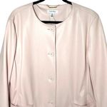 Calvin Klein NWT  Women’s Faux Leather Long Coat Pale Pink Size Large Photo 2