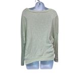 Anthropologie  Womens XS Cropped Drop Dolman Sleeve Sweater Ribbed Light Green‎ Photo 3