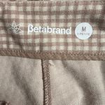 Betabrand  Gingham Skinny-Leg Cigarette Dress Pants Medium Women’s Tan W1437 Photo 3